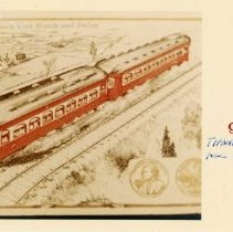 Holiday Postcard using "The Best Way to go" Interurban Illustration