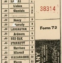 TER Passenger's Receipt [Dallas to Waco]