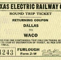 TER Round Trip Returning Coupon: Dallas to Waco