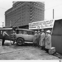 First Carload of Automobiles Shipped over Texas Electric Railway