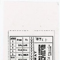 Photocopy of TER Conductor's Round Trip Ticket 8742