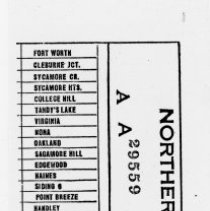 Photocopy of Northern Texas Traction Company Receipt 7641