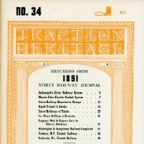 Traction Heritage: Selections from 1891 Street Railway Journal  No. 34