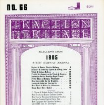 Traction Heritage: Selections from 1905 Street Railway Journal, No. 66
