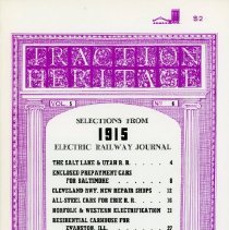 Traction Heritage: Selections from 1915 ERJ, Vol. 5, No. 6