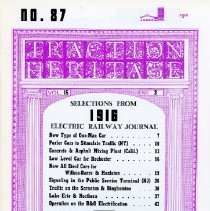Traction Heritage: Selections from 1916 ERJ, No. 87