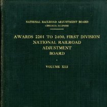 Awards 2201 to 2400, First Division National Railroad Adjustment Board