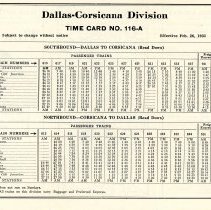 TER Time Card: Issued August 1, 1933 [No. 116-A]