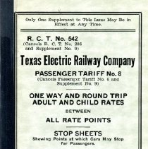 TER Passenger Tariff No. 8 [front cover]