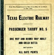 TER Passenger Tariff No. 5 [front cover]