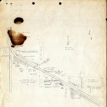 Hand-drawn Texas Electric Railway Waco/Corsicana Division Map 1
