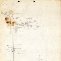 Hand-drawn Texas Electric Railway Waco/Corsicana Division Map 3