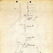 Hand-drawn Texas Electric Railway Waco Division Map 24