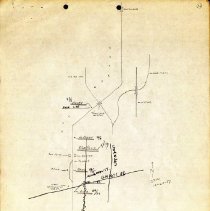 Hand-drawn Texas Electric Railway Waco Division Map 34