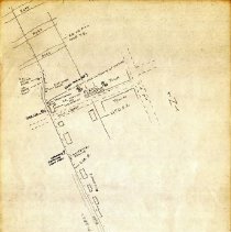 Hand-drawn Texas Electric Railway Denison Division Map 7