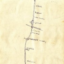 Hand-drawn Northern Texas Traction Map Ft Worth to Cleburne [Section 3]