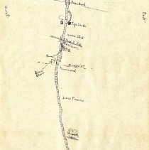 Hand-drawn Northern Texas Traction Map Ft Worth to Cleburne [Section 2]