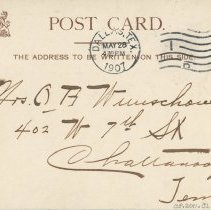 Postcard: Colonial Style Homes on Ross Avenue, Dallas [back]