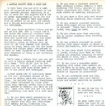 Strictly Sandhouse Newsletter - SSW Route [pg 2 front]