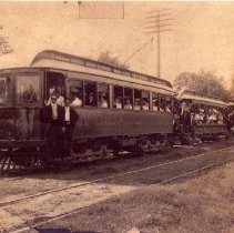 Denison & Sherman Railway Train of Three Cars at Woodlake