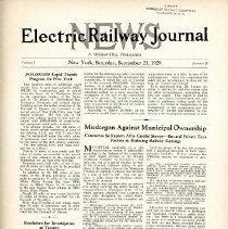 1929 Electric Railway Journal News, Vol. 1, No. 19