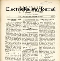 1929 Electric Railway Journal News, Vol. 1, No. 25
