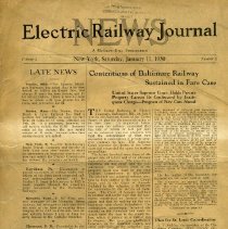 1930 Electric Railway Journal News, Vol. 2, No. 1