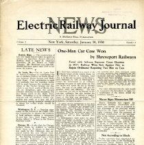1930 Electric Railway Journal News, Vol. 2, No. 2