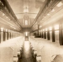 Interior of Texas Traction Interurban Trail Car 39