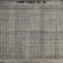 Texas Traction Company Time Table No. 18