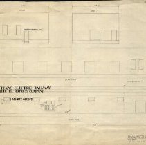Architectural Drawing of Texas Electric Express Office Sherman TX