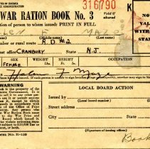 World War II War Ration Book No. 3 [front]