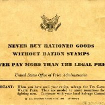 World War II War Ration Book No. 4 [back]