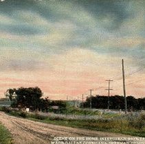Postcard:Scene on the Home Interurban Between Waco-Dallas-Corsicana-Sherman