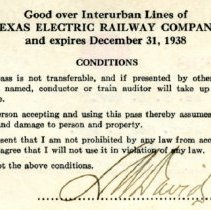 TER 1937-38 Pass No. 1087 [David] [back]