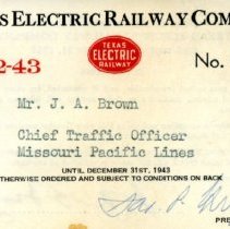 TER 1942-43 Pass No. 932 [Brown] [front]