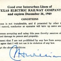 TER 1948-49 Pass No. 299 [Williams] [back]