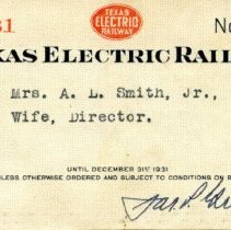 TER 1931 Pass No. 188 [Smith] [front]