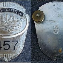 Dallas Transit Co. Hat Badge 457