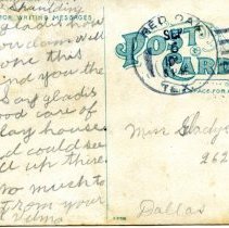 Postcard: Along the Interurban Line between Fort Worth and Dallas, Texas.