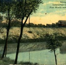 Postcard: Along the Interurban Line between Fort Worth and Dallas, Texas.