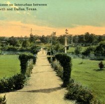 Postcard: Image "Lake Erie" Scenes on Interurban [front]