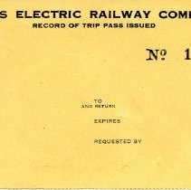 TER Record of Trip Pass Issued, No. 13238
