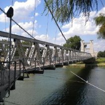 Trip Down Dallas-Waco Line - Waco Suspension Bridge