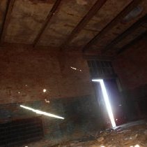 Lawrence Substation Interior View Showing Ceiling, Wall and Door