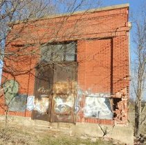 Lawrence Substation West Side Showing Damaged Corner