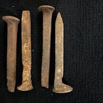 Four Railway Spikes from Lawrence Substation
