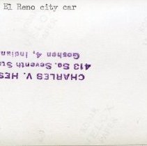 Oklahoma Railways - El Reno City Car (back)