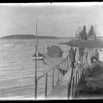 Pushaw lake-dock with unknown people