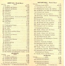 Union Station Timetable 2